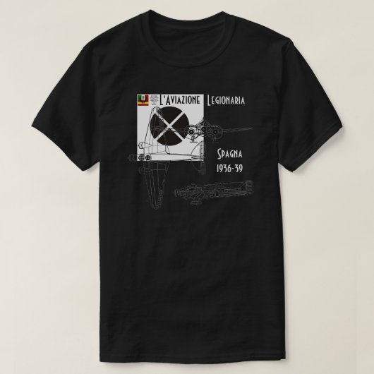 Italienische Luftwaffe Spanien ziviler Krieg Musso T-Shirt (Design vorne)