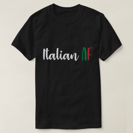Italienische lustige Flagge AF der T-Shirt (Design vorne)