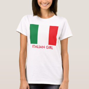 Italienische Mädchen-Flagge T-Shirt