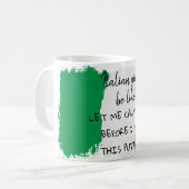 Italienische Mädchen-lustiges Zitat Kaffeetasse (Vorderseite Links)