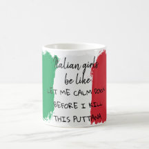 Italienische Mädchen-lustiges Zitat