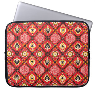 Italienische Majolika: bestickt mit floralen Tile. Laptopschutzhülle