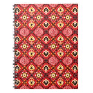 Italienische Majolika: bestickt mit floralen Tile. Notizblock