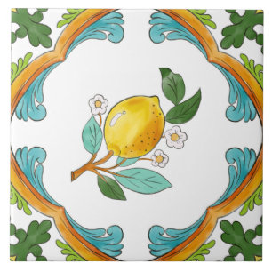 Italienische Majolika-Frucht Fliese