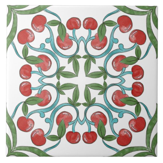 Italienische Majolika-Frucht  Fliese (Vorderseite)