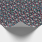 Italienische Majolika, mediterrane Blumenstickerei Geschenkpapier (Ecke)