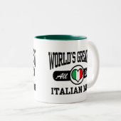 Italienische Mama Zweifarbige Tasse (VorderseiteRechts)