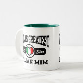 Italienische Mama Zweifarbige Tasse (Vorderseite Links)