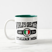 Italienische Mama Zweifarbige Tasse (Links)