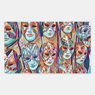 Italienische Masken Venice Stickers