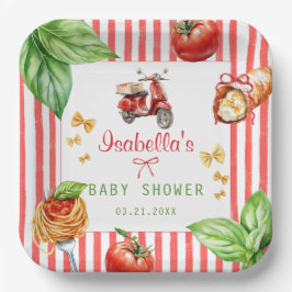 Italienische Mediterrane Babydusche Heilige Cannol Pappteller