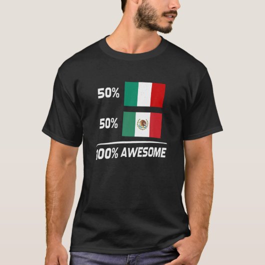 Italienische mexikanische Flagge Italienisch Mexik T-Shirt (Vorderseite)