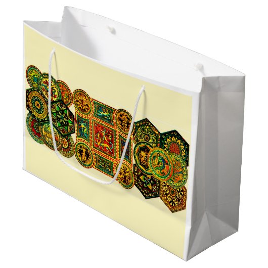 Italienische Motive aus der Renaissance Große Geschenktüte (Vorderseite Schrägansicht)