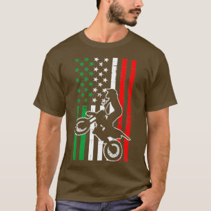 Italienische Motocross Italienische Flagge Offroad T-Shirt