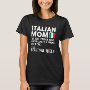 Italienische Mutter Italien-Flagge Beste Lehrerin T-Shirt