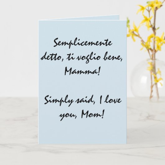 Italienische Muttertagskarte Karte (Gelbe Blume)