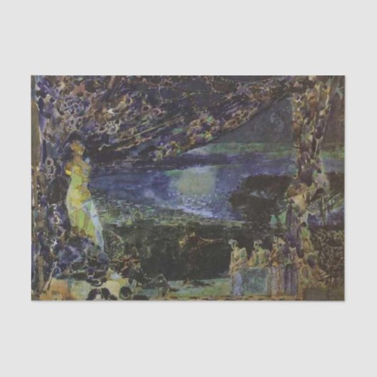 Italienische Nacht von Mikhail Vrubel Seidenpapier (Vorderseite)