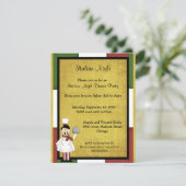 Italienische Nachtessen Party Einladung (Stehend Vorderseite)