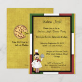 Italienische Nachtessen Party Einladung (Vorne/Hinten)