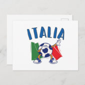 Italienische Nachweiskarte für die Decke der Fußba Postkarte (Vorne/Hinten)