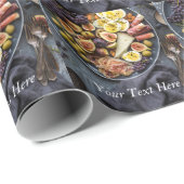 Italienische Nahrungsmittelauswahl Geschenkpapier (Rolleneckpunkt)