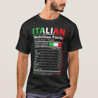 Italienische Nährwertangaben Italiano Italy Pride  T-Shirt