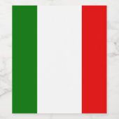 Italienische Nationalflagge Weinetikett (Einzelnes Label)