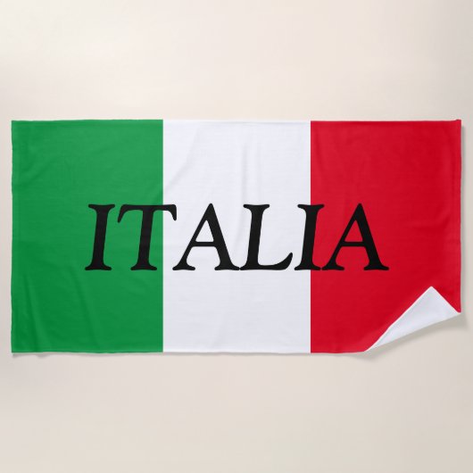Italienische offizielle Flagge Strandtuch (Vorderseite)