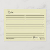 Italienische Öl- und Weinrezepkarte Postkarte (Rückseite)