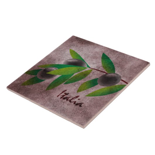 Italienische Oliven Fliese (Seite)