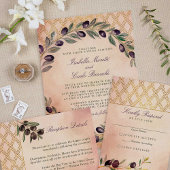 Italienische Olivenzweige Dankeschön Karte