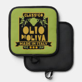 Italienische Ölmauer Kunst Topflappen (Vorderseite/Rückseite)