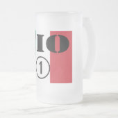 Italienische Onkel: Zio Numero UNO Mattglas Bierglas (VorderseiteRechts)