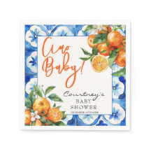 Italienische Orange Watercolor Babydusche