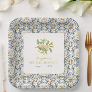 Italienische Papierplatte für Brautparty Pappteller