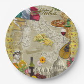 Italienische Papierplatte Pappteller (Vorderseite)
