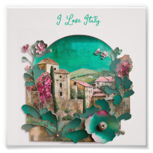 Italienische Papierskulptur Fotodruck