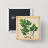 Italienische Parsley Herb Button (Vorne & Hinten)