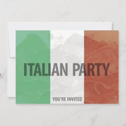Italienische Party Einladung (Vorderseite)