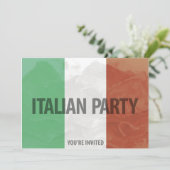 Italienische Party Einladung (Stehend Vorderseite)