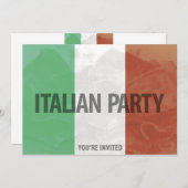 Italienische Party Einladung (Vorne/Hinten)