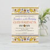 Italienische Party Einladung (Stehend Vorderseite)