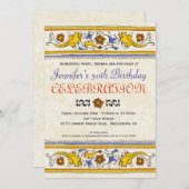 Italienische Party Einladung (Vorne/Hinten)