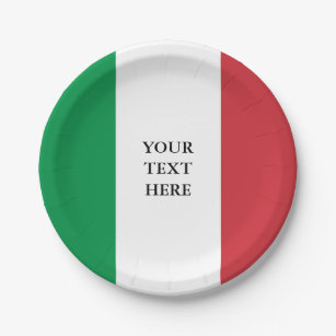 Italien Flaggen Teller