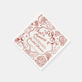 Italienische Pasta Das ist Amore Brautdusche Serviette (Ecke)