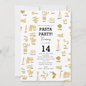 Italienische Pasta Formen & Namen Pasta machen Einladung (Vorderseite)