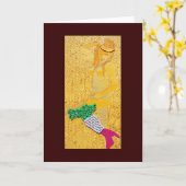 Italienische Pasta Girl Karte (Gelbe Blume)