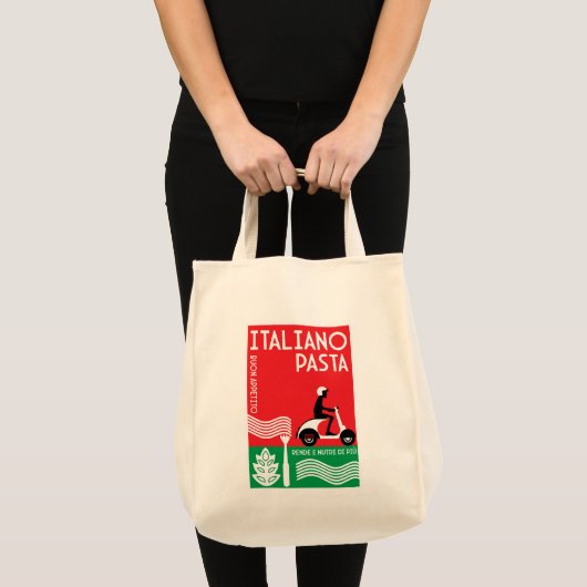 Italienische Pasta Kunst Tragetasche (Vorderseite (Produkt))
