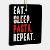 Italienische Pasta Lovers Sprichwort Keramikornament (Rechts)