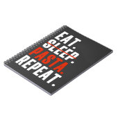 Italienische Pasta Lovers Sprichwort Notizblock (Linke Seite)